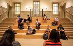 Students study and relax in Tucker Hall