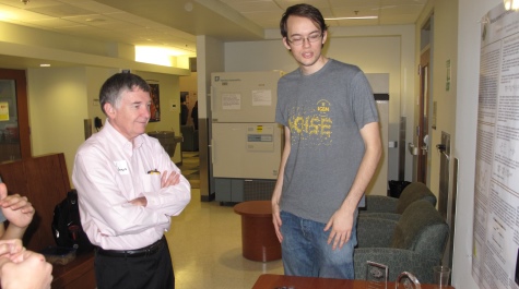 Professor Paul Heideman and student Andy Halleran