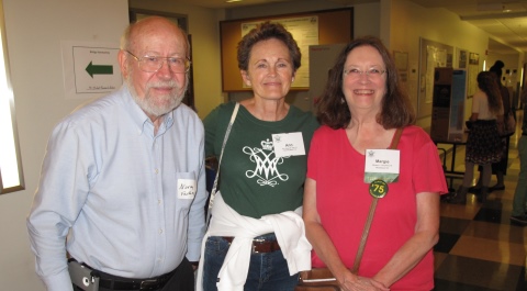 Emeritus Professor Norm Fashing, Ann Tate '75 and Margery Daughtery '75