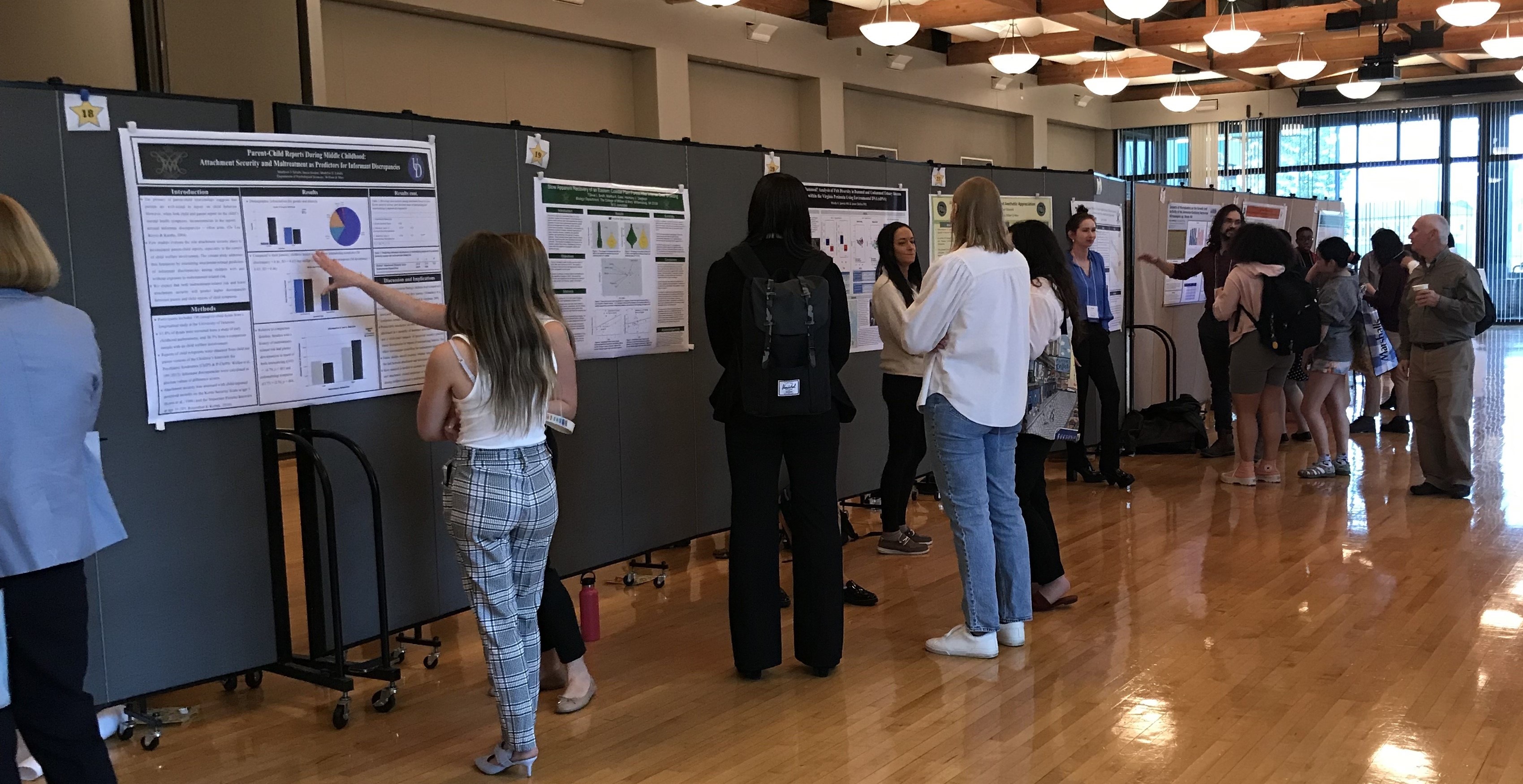 The Graduate & Honors Research Symposium, held March 20-22 in William & Mary's Sadler Center, featured a range of student panel presentations, poster sessions, and speech competitions. (photo by Sarah Glosson)