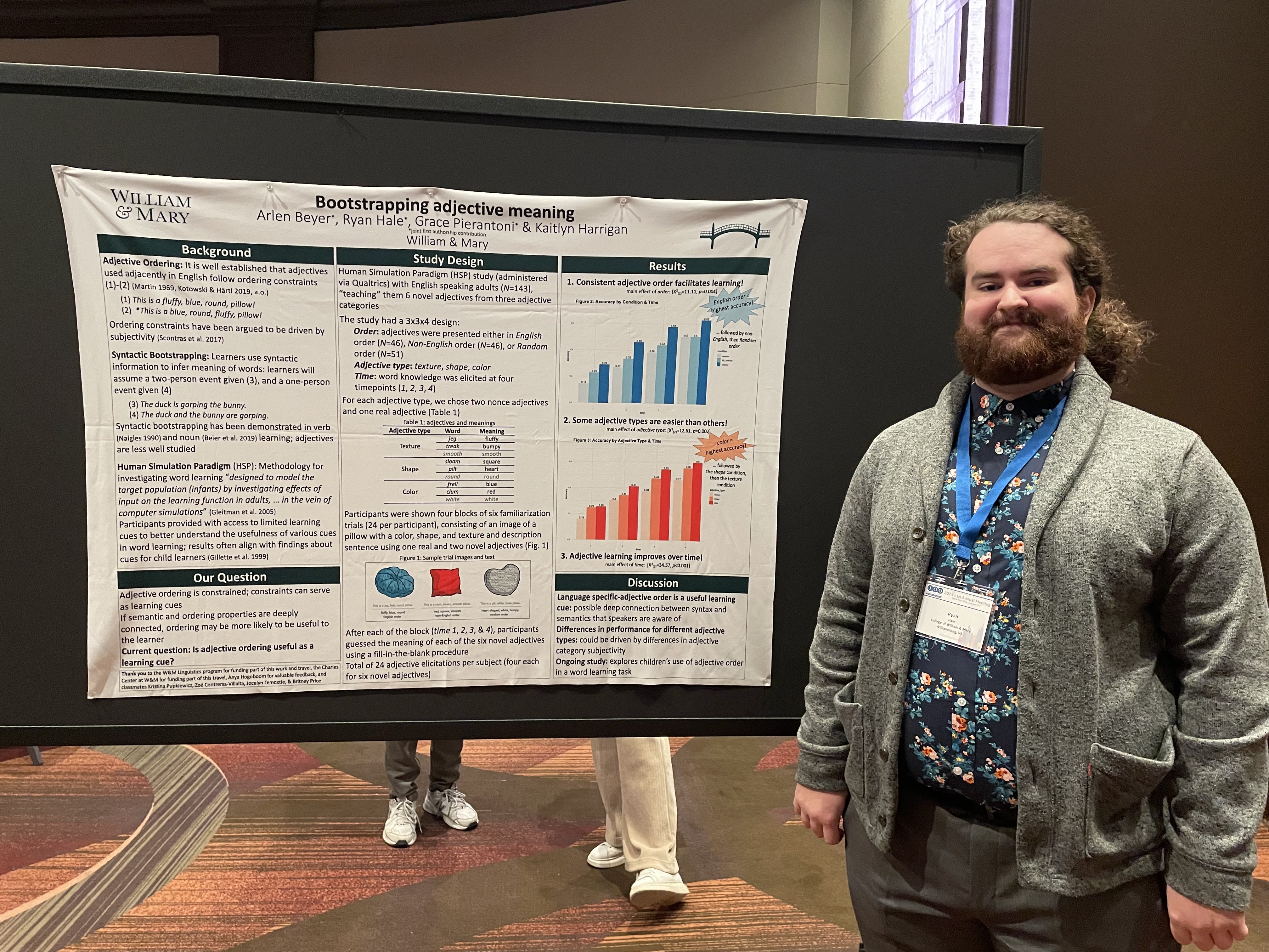 Ryan Hale '24 used a Charles Center Research in Motion grant to attend the annual Linguistic Society of America conference in New York City. (courtesy photo)