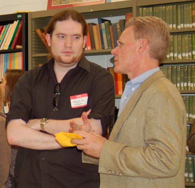 Alumnus Martin Waldbaum with Professor Donahue