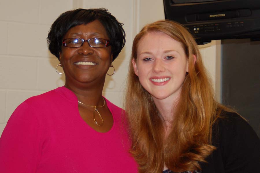 Joyce Holmes with alumna Maggie Richards