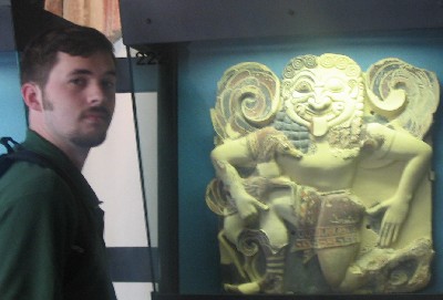 CJ in front of the running Gorgon.