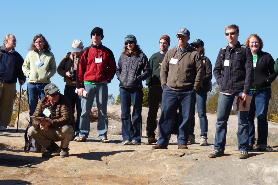 A fine looking group of geology people at Belle Island