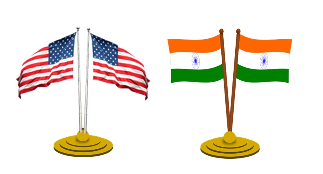 Image of the flags of USA and India