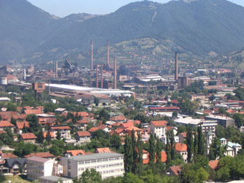 A major steel mill in Zenica.