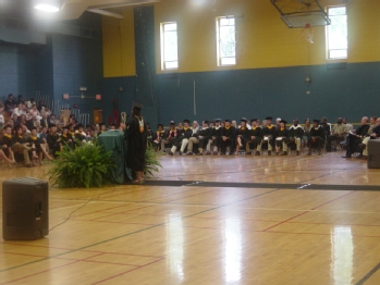 Taylor Hurst in front of the Class of 2012