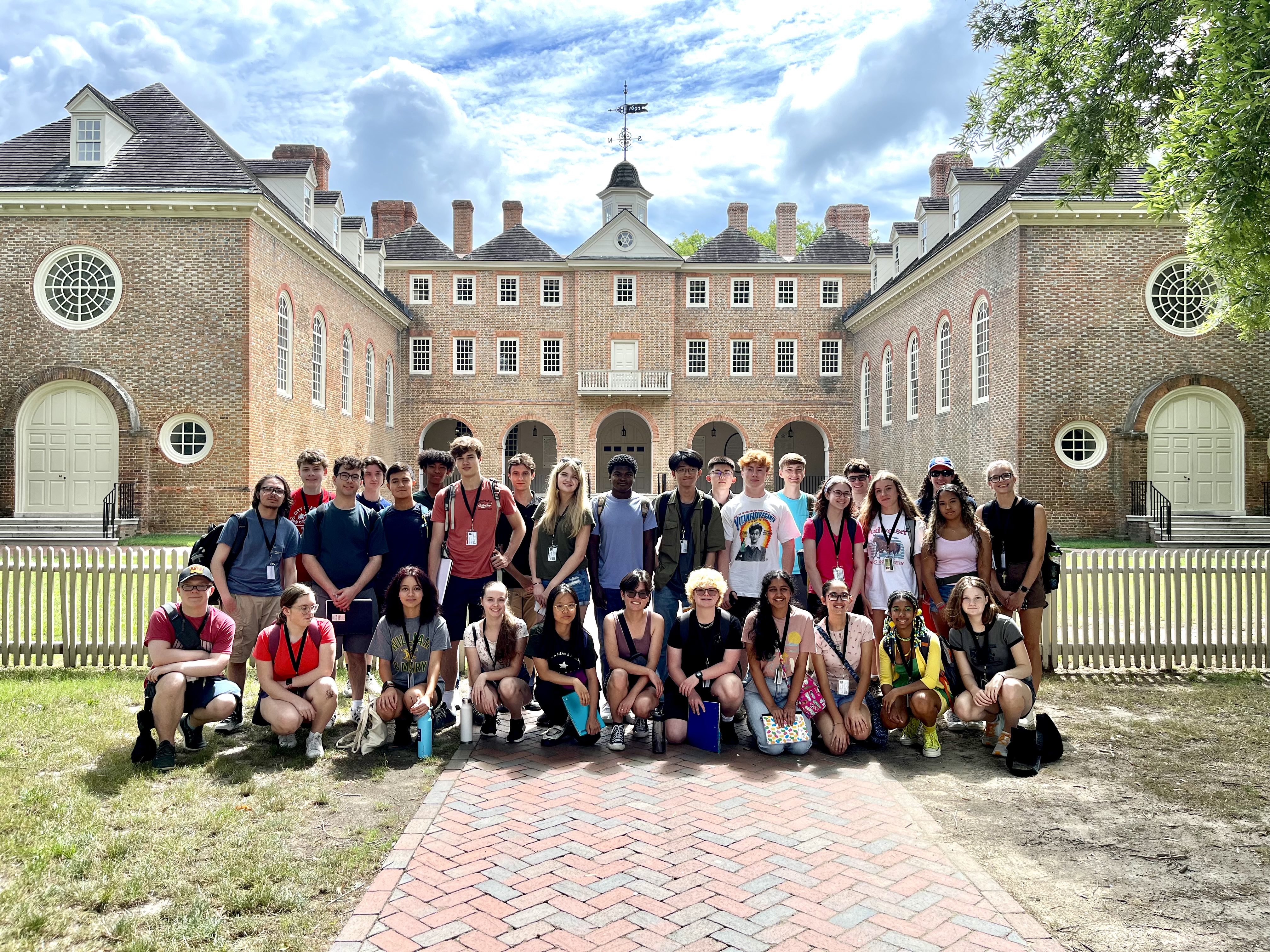 2023 Pre-College Students at the Wren Building