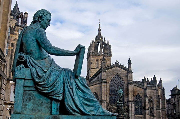 Statue of Hume in Edinburgh