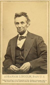 Gardner's last official photo of Lincoln