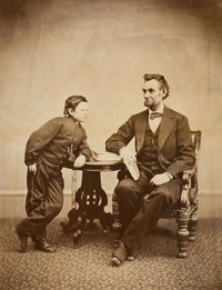 Lincoln with his son, Tad