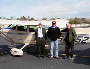 The eagle census team in 2008: From left, Capt. Fuzzzo, Bryan Watts, Mitchell Byrd (Courtesy photo)