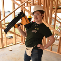 Lorraine Pettit on a job site in Laredo, Texas
