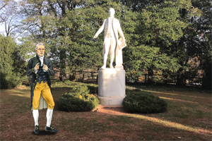A scene from the AR tour shows James Monroe, who attended William & Mary before joining the Continental Army in 1776. (Courtesy James Monroe's Highland)