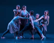 Members of the Orchesis Mordern Dance Company perform in 2017. (Department of Theatre, Speech and Dance photo)
