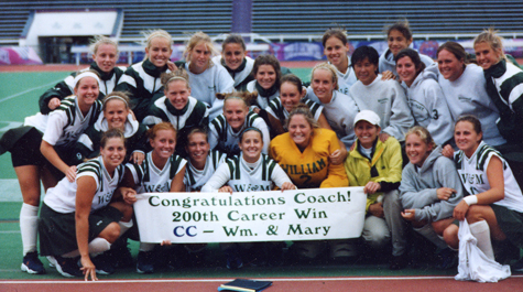 Celebrating her 200th coaching victory