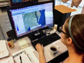 Mitchell ponders sea-level rise in Virginia. (VIMS photo)