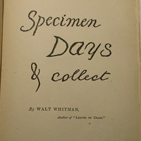 The cover of Whitman's Specimen Days