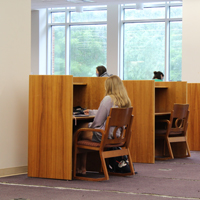 Cubicles in Swem Library
