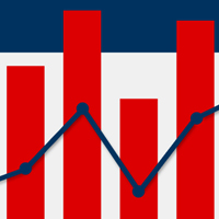 Red white and blue graph