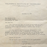 Copy of Feynman's letter