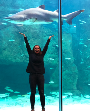 Caroline Duckworth studied abroad in Cape Town, South Africa, taking a course in dance and even going cage-diving with great white sharks. (Courtesy photo)
