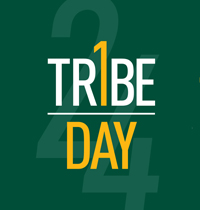A green graphic that says 1 Tribe Day