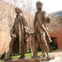 The statue in front of the law school