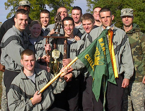 Photo: ROTC Cadets from the College of William and Mary and Christopher Newport University place third in annual Ranger Challenger Competition.