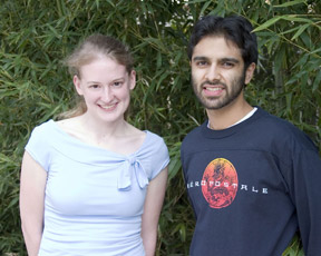 Kelly Hallinger (left) and Ashwin Rastogi, 2007 Goldwater Scholars at the College of William and Mary.