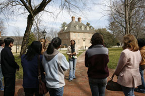 Students interested in attending the College take a tour of the campus. By Stephen Salpukas.