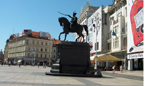 The main town square in Zagreb, where Dina Abdel-Fattah spent part of the summer doing Dintersmith research.