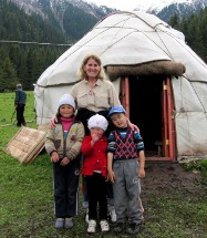 Warren with Kyrgystani children