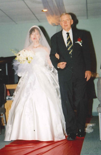 Dick Mcgrew walked Yumei Zhang down the aisle at her wedding.