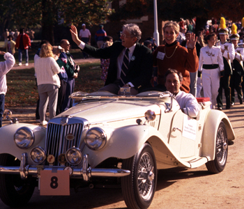 The Sullivans rode in 14 parades while Tim was president at William & Mary.