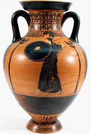 Attic Black-Figure Amphora of Panathenaic Shape, ca. 490-480 B.C. Near the Eucharides Painter, Terracotta. Virginia, Private Collection