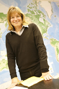 Ellen Stofan in a W&M geology class in 2008