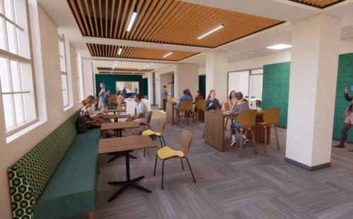 Old Dominion Hall student lounge space