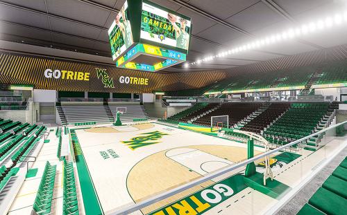 Interior rendering of renovated Kaplan Arena