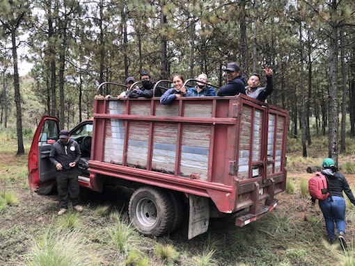 Students in truck