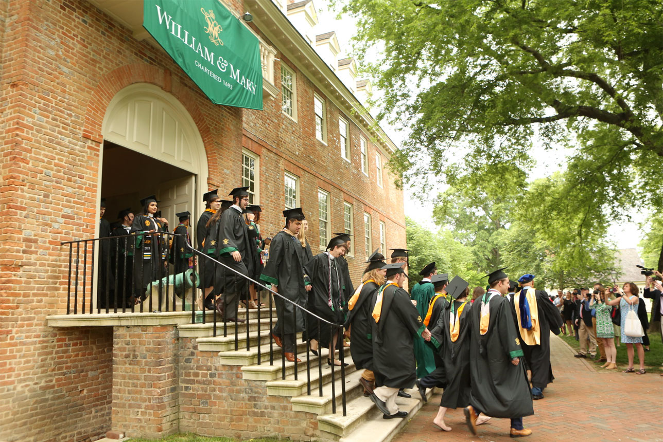 Graduates leaving the Wren