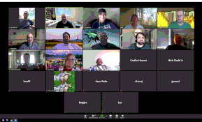 The Client Services team meets over Zoom for their daily check-in.