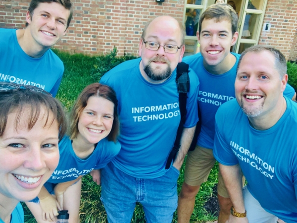 The Yates team tied for first in getting the most students connected by noon on Move-In Day.