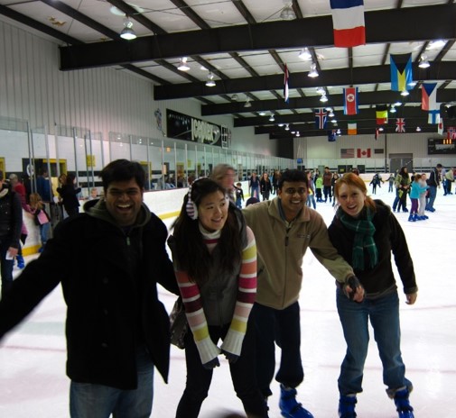An outing to the local ice skating rink