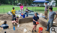 The archaeological digs of Kiskiack are literally in the back yards of housing at Naval Weapons Station Yorktown. Navy personnel and families were frequent and welcome visitors.