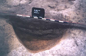 Deep subfloor pit associated with Structure 4