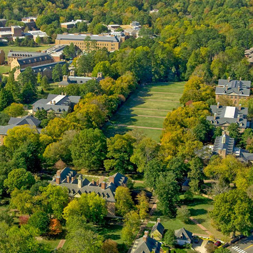 Aerial view of W&M campus