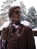 This statue of Thomas Jefferson was given to William & Mary by the University of Virginia on Nov. 11, 1992. It stands on the lawn between Washington and McGlothlin-Street Halls.