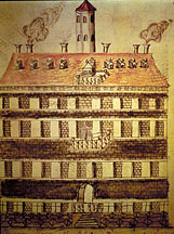 The earliest known drawing of the Wren Building was made by Franz Ludwig Michel, a Swiss traveler, in 1702. It is a view of the east elevation.